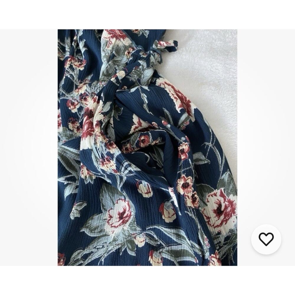 Band of Gypsies NWT Dark Floral Boho Bell Sleeve Midi Dress Large - Picture 8 of 11